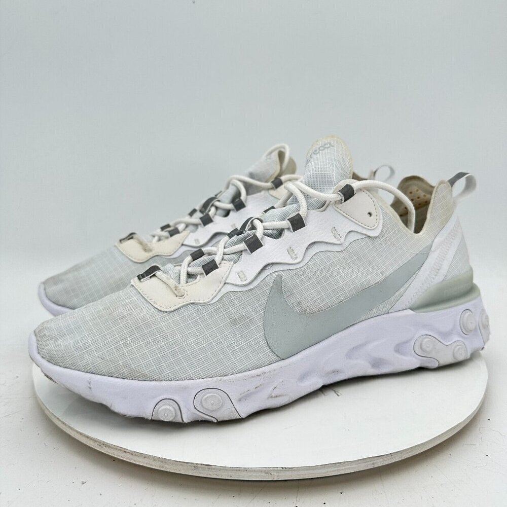Nike React Element 55 SE Men Size 12 BQ6167-101 White Light Grey Training Shoes